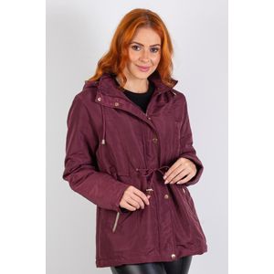 Parka feminina forrada com capuz 80105