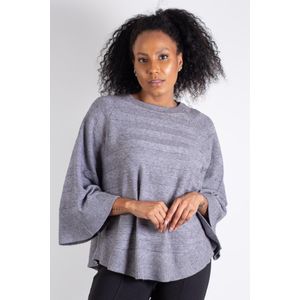 Blusa ampla de malha feminina manga morcego 80986