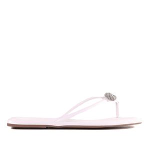 Rasteirinha Feminina  Via Marte 23-20404 Branco/Transparente