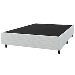 Base Box de Casal Umaflex New Itália com Revestimento em Jacquard - 38x138x188cm - Branco