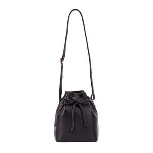 Mini bolsa saco em couro liso Nathy