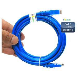 Cabo de Rede Ethernet Lan Rj45 Cat 6 Utp Azul - 5 Metros