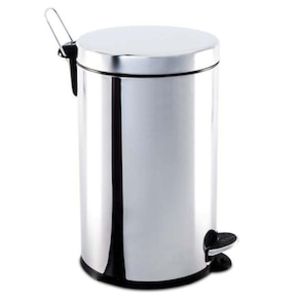 Lixeira Brinox em Aço Inox com Pedal e Cesto Interno Removível - 12L