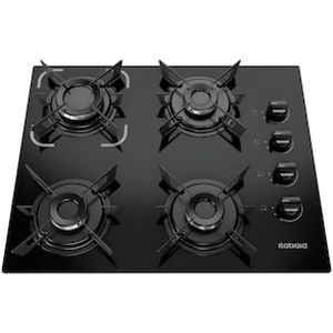 Cooktop a Gás 4 Bocas Itatiaia Electra com Acendimento Automático Bivolt  Preto