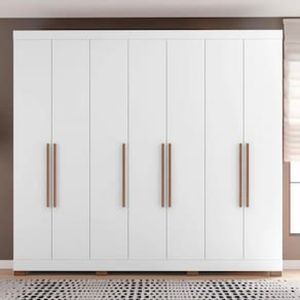 Guarda-Roupa Casal Bartira Diplomata com 255,6cm de Largura, 7 Portas e 6 Gavetas