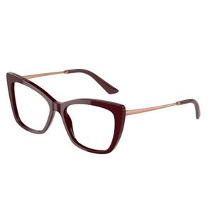 Óculos de Grau Dolce &amp; Gabbana vermelho vinho DG3348-3091 55