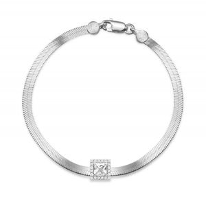 Pulseira em Prata 925 com Banho em Ródio Branco