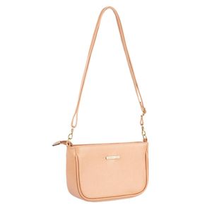Bolsa tiracolo pequena de couro liso Iria