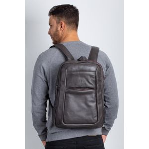 Mochila de couro grande slim Patrick