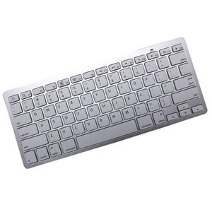 Mini Teclado Bluetooth Sem Fio para Celular Slim Prata