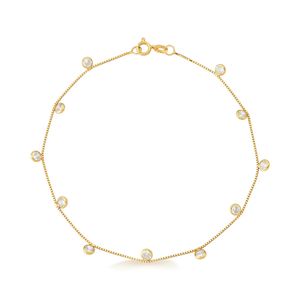 Pulseira de Ouro 18k com Zircônias