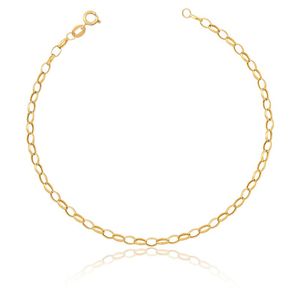 Pulseira Feminina de Ouro 18k Elo Portugues