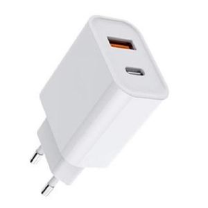 Carregador Turbo Tomada Para Celular 1 Usb-A + 1 Usb-C 20W