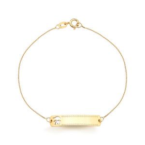 Pulseira Melindrosa Infantil de Ouro 18k Menino