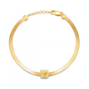 Pulseira de Prata 925 com Banho em Ouro 18k