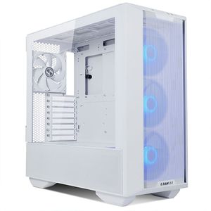 Gabinete Gamer Lian Li Lancool RGB, Mid Tower, Vidro Temperado 4 Fans LANCOOL 3R-W Branco