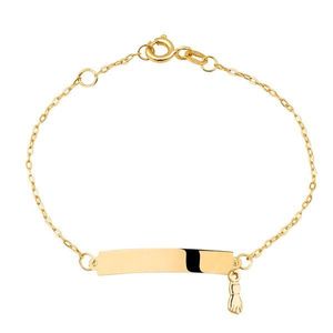 Pulseira Melindrosa Infantil com Figa em Ouro 18k