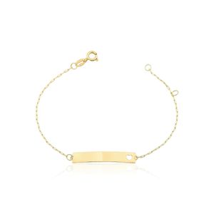 Pulseira Melindrosa Infantil em Ouro 18k com Coração