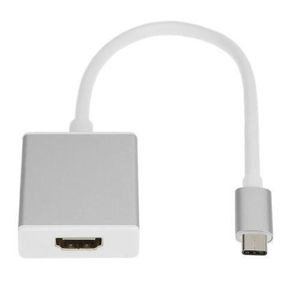 Adaptador USB C 3.1 Type C Macho Para HDMI Femea Prata