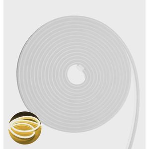 Fita Mangueira Neon 5 Mts Iluminação Flexível Corte 2.5 Cm - Branco Quente
