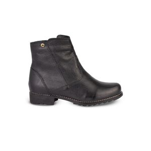 Bota feminina de couro cano curto 7600