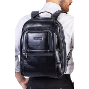 Mochila executiva de couro italiano Office