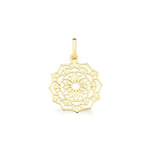 Pingente de Ouro 18k Mandala vazada