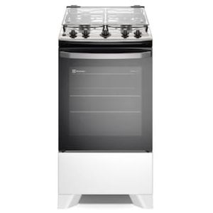 Fogão Electrolux 4 bocas Efficient FE4IB com Mesa Inox, PerfectCook, VaporBake e Acendimento Automático Bivolt  Branco