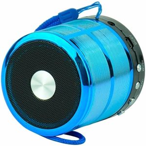 Mini Caixa De Som Speaker Com Bluetooth Usb Ws-887 Azul