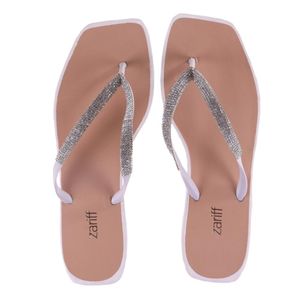 Chinelo Feminino Zariff Branco/Cristal