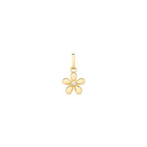 Pingente de Ouro 18k Flor Delicada com zircônia