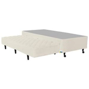 Base Box para Colchão Solteiro Itaflex Lyon com Cama Auxiliar 42x88x188 cm - Bege