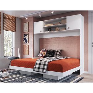 Cama Articulada Casal Horizontal com Aéreo 140 Dallas ART Branco