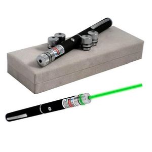 Caneta LASER Verde Pointer com 5 Ponteiras de Efeitos 5000mW