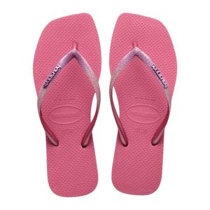 Chinelo Havaianas Feminino Glitter Square Rosa/Veludo