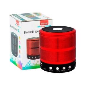 Mini Caixa De Som Portátil Speaker Ws-887 - Vermelho