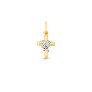 Pingente de Ouro 18k Amarelo e Branco