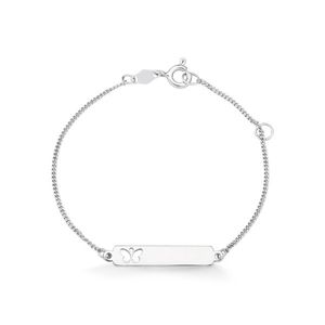 Pulseira Melindrosa Infantil Borboleta de Prata 925