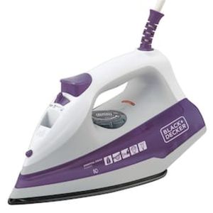 Ferro a Vapor Black+Decker FX100 com Spray  Branco/Roxo