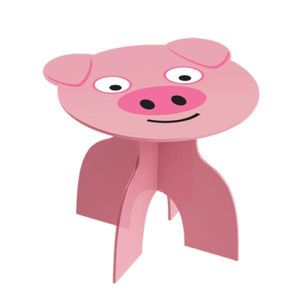 Mesa infantil de madeira Animal Kids Pig