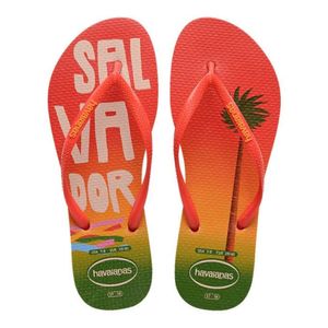 Chinelo Feminino Havaianas Postcard Laranja