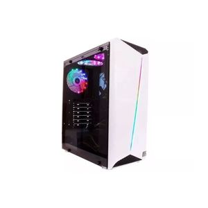 Gabinete Gamer , Atx 3 Coolers , Lateral Vidro, Frontal Iluminação Ajustavel Rgb Branco