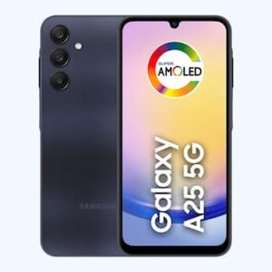 Smartphone Samsung Galaxy A25 5G Azul Escuro 256GB, 8GB, Tela Infinita de 6.5", Processador Octa-Core, Câmera Tripla Traseira e Selfie de 13MP