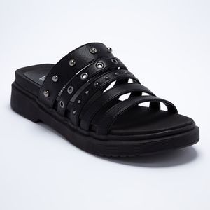 Sandalia Feminina Papete Flatform com Spikes