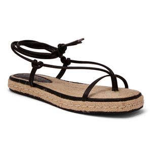 Sandália Espadrille Flatform Corda  Preto