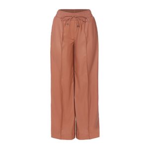 Calça Pantalona Cós Alto Cintura Elástico  Kaki