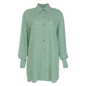 Maxi Camisa Feminina Oversized  Verde