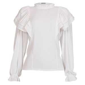 Blusa Babado Manga  Offwhite