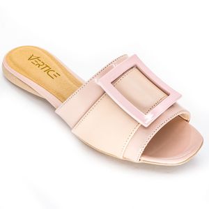 Rasteira Flat Feminina Com Fivela - Rosé