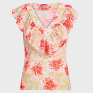 Regata Feminina Com Babado - Floral